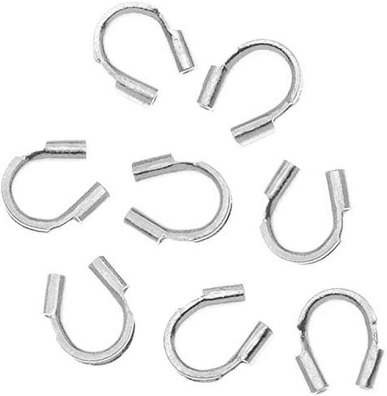 Beadaholique FCR-4140 144 Wire Protectors Protector Loops, Silver